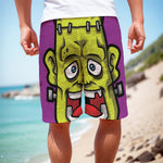 Cartoon Frankenstein Print Men's Cargo Shorts