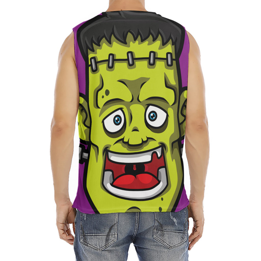 Cartoon Frankenstein Print Men's Fitness Tank Top