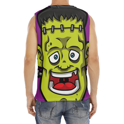 Cartoon Frankenstein Print Men's Fitness Tank Top