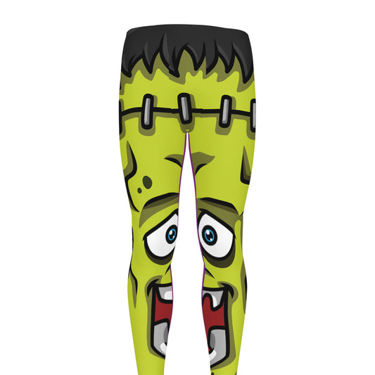 Cartoon Frankenstein Print Men's leggings