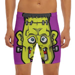 Cartoon Frankenstein Print Men's Long Boxer Briefs