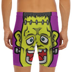 Cartoon Frankenstein Print Men's Long Boxer Briefs