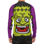 Cartoon Frankenstein Print Men's Long Sleeve Rash Guard