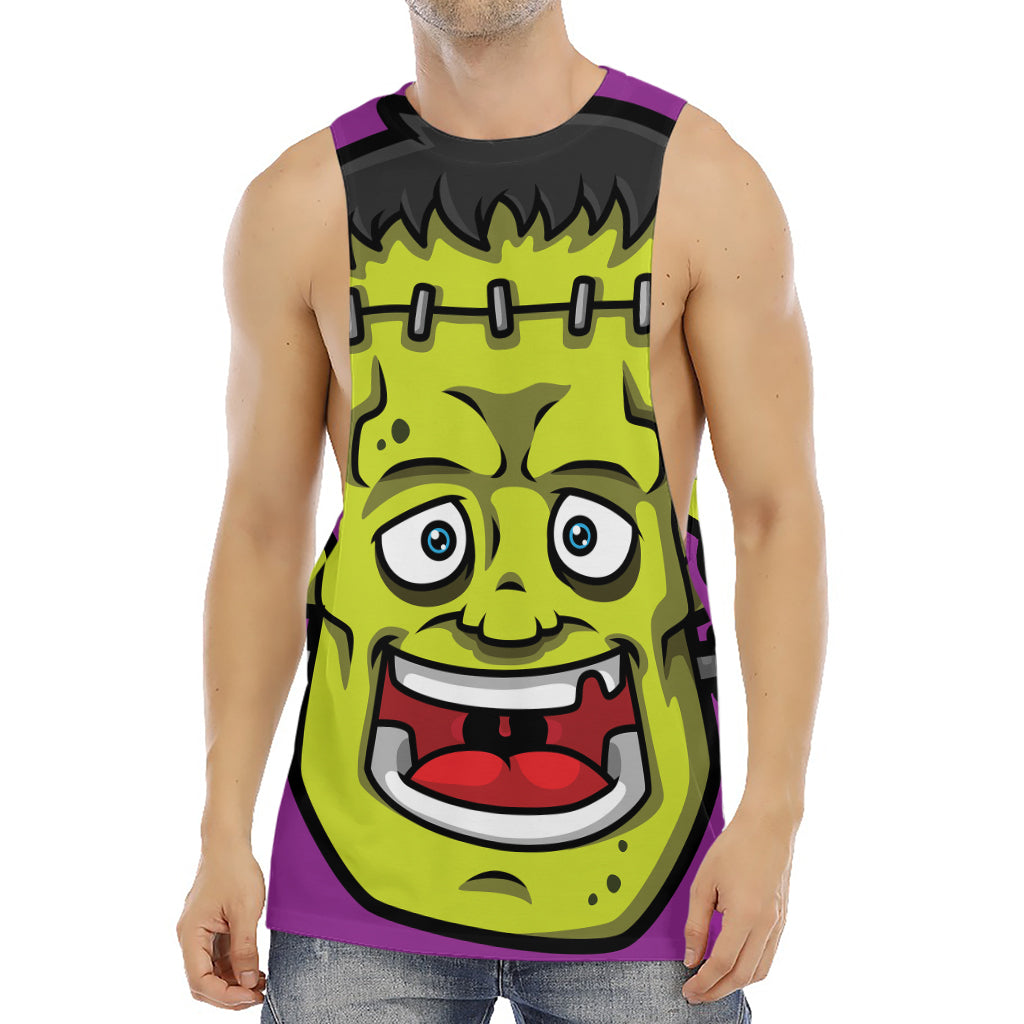 Cartoon Frankenstein Print Men's Muscle Tank Top