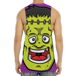 Cartoon Frankenstein Print Men's Muscle Tank Top