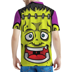 Cartoon Frankenstein Print Men's Polo Shirt