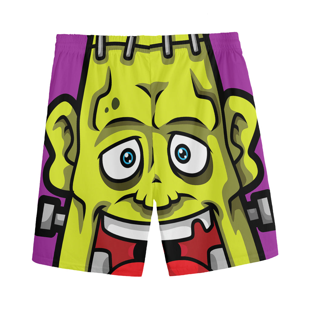 Cartoon Frankenstein Print Men's Sports Shorts