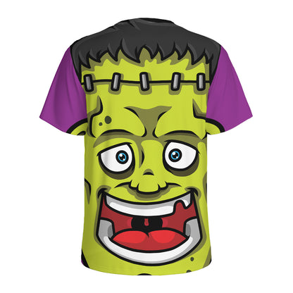 Cartoon Frankenstein Print Men's Sports T-Shirt
