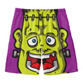 Cartoon Frankenstein Print Men's Swim Trunks