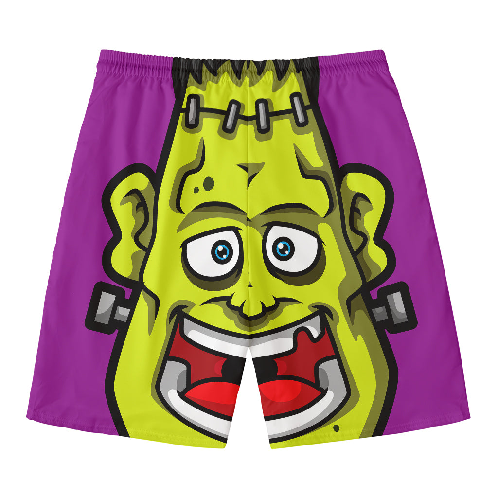 Cartoon Frankenstein Print Men's Swim Trunks