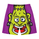 Cartoon Frankenstein Print Men's Swim Trunks
