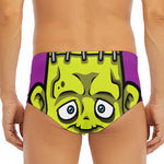 Cartoon Frankenstein Print Men's Triangle Swim Briefs