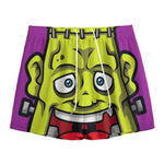 Cartoon Frankenstein Print Mesh Shorts