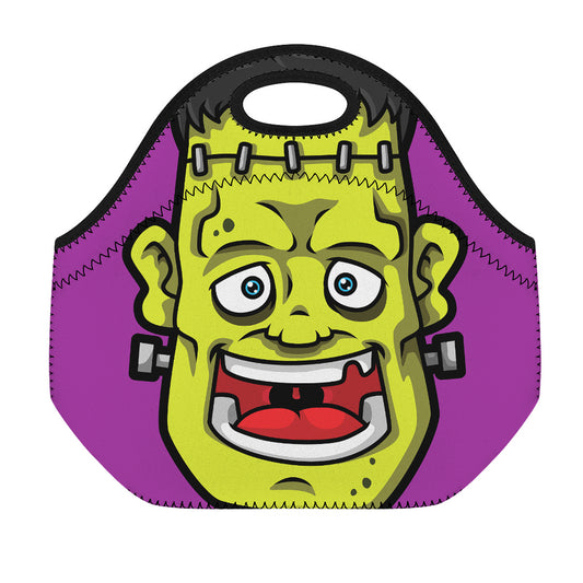 Cartoon Frankenstein Print Neoprene Lunch Bag
