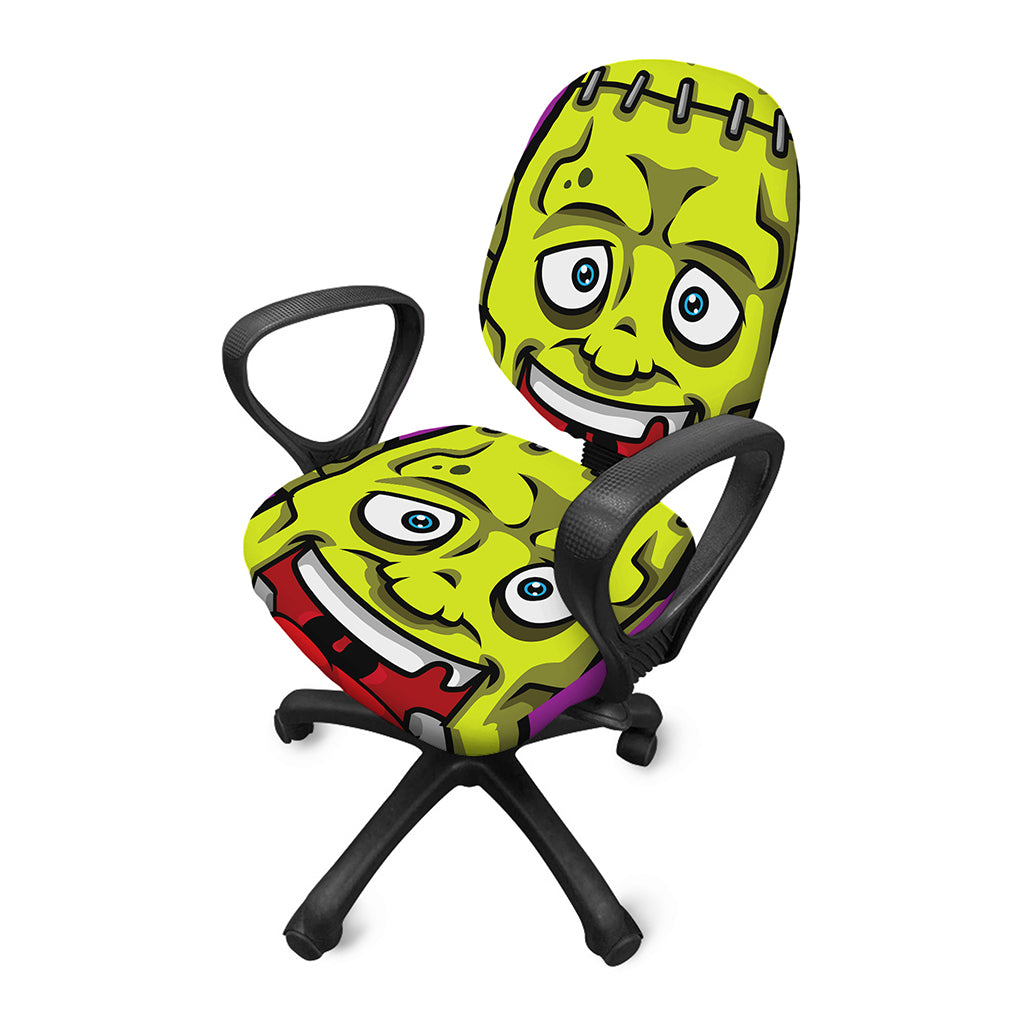 Cartoon Frankenstein Print Office Chair Cover