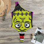 Cartoon Frankenstein Print One Shoulder Bodysuit