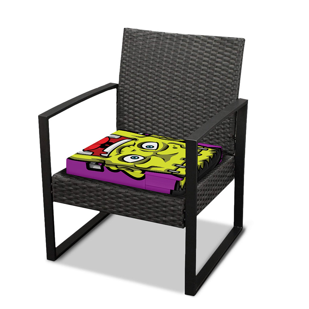 Cartoon Frankenstein Print Outdoor Seat Cushion Cover