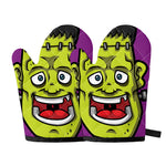 Cartoon Frankenstein Print Oven Mitts