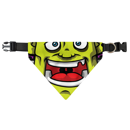 Cartoon Frankenstein Print Over The Collar Dog Bandana