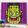 Cartoon Frankenstein Print Pencil Pleat Curtains