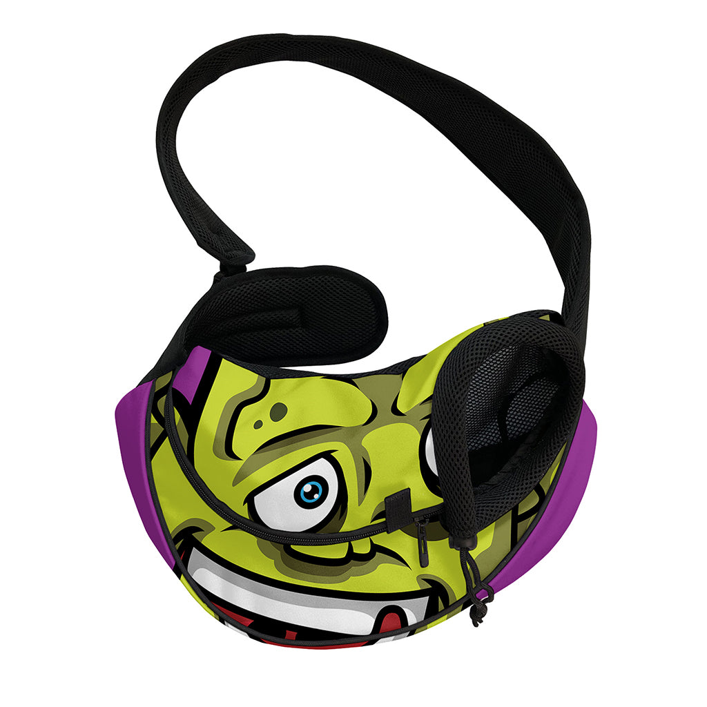 Cartoon Frankenstein Print Pet Sling Carrier