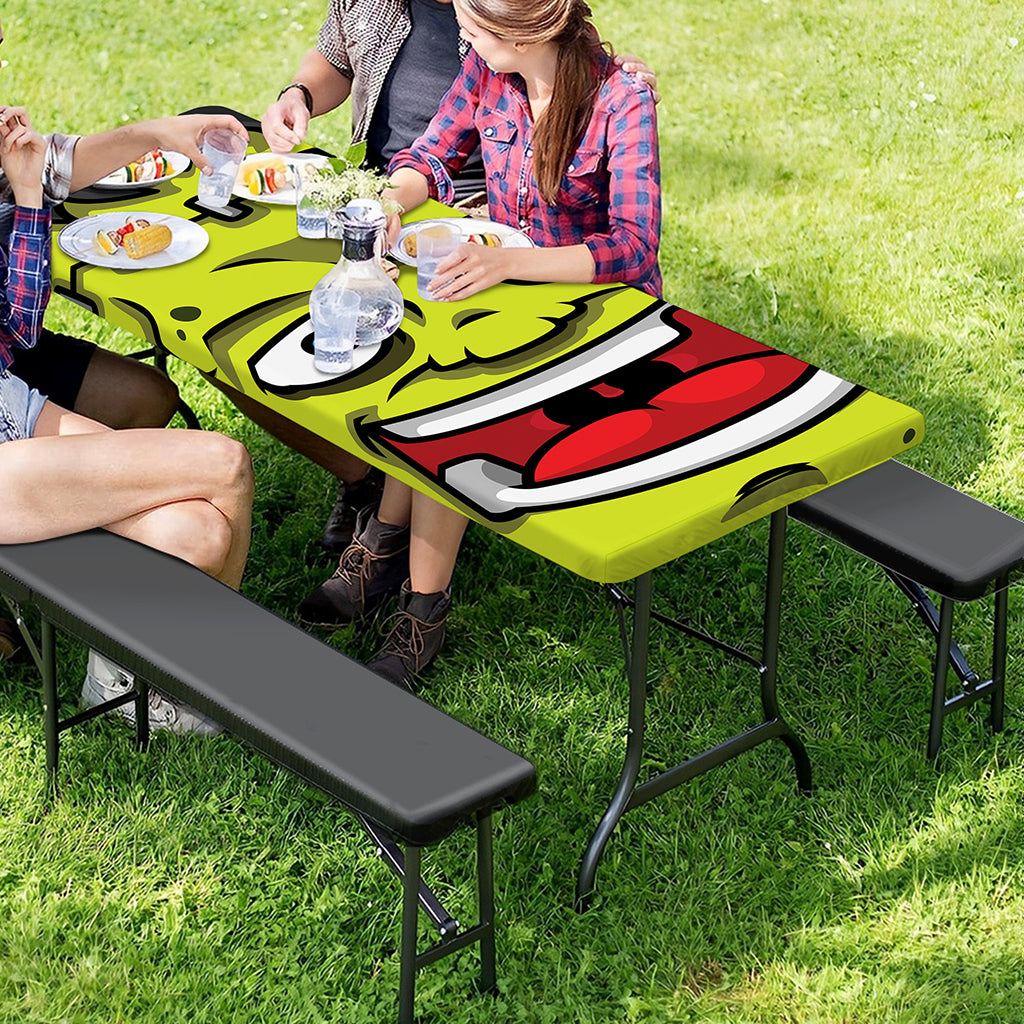 Cartoon Frankenstein Print Picnic Table Cover