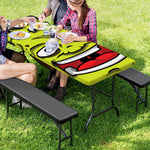 Cartoon Frankenstein Print Picnic Table Cover