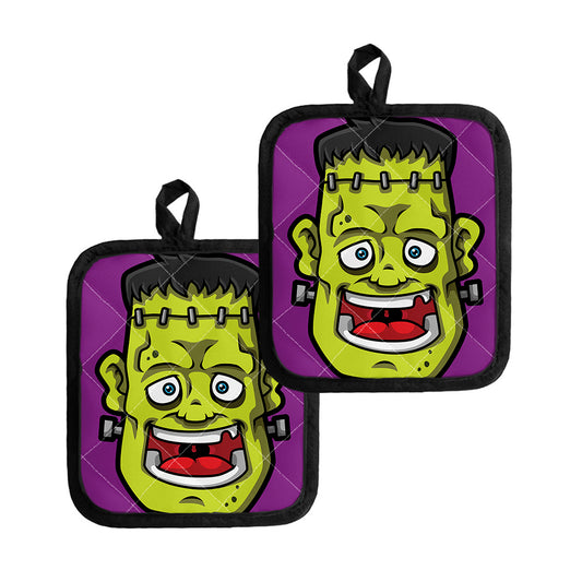 Cartoon Frankenstein Print Pot Holders