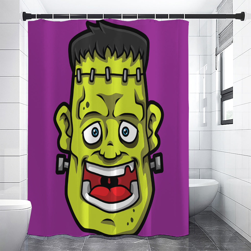 Cartoon Frankenstein Print Premium Shower Curtain