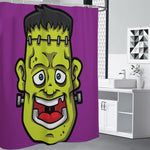 Cartoon Frankenstein Print Premium Shower Curtain