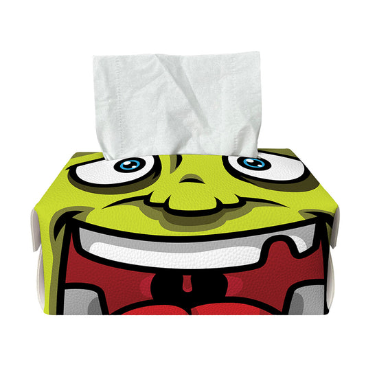 Cartoon Frankenstein Print Rectangle Tissue Box Cover