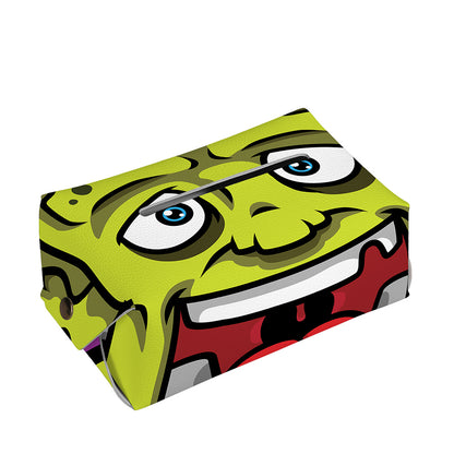 Cartoon Frankenstein Print Rectangle Tissue Box Cover