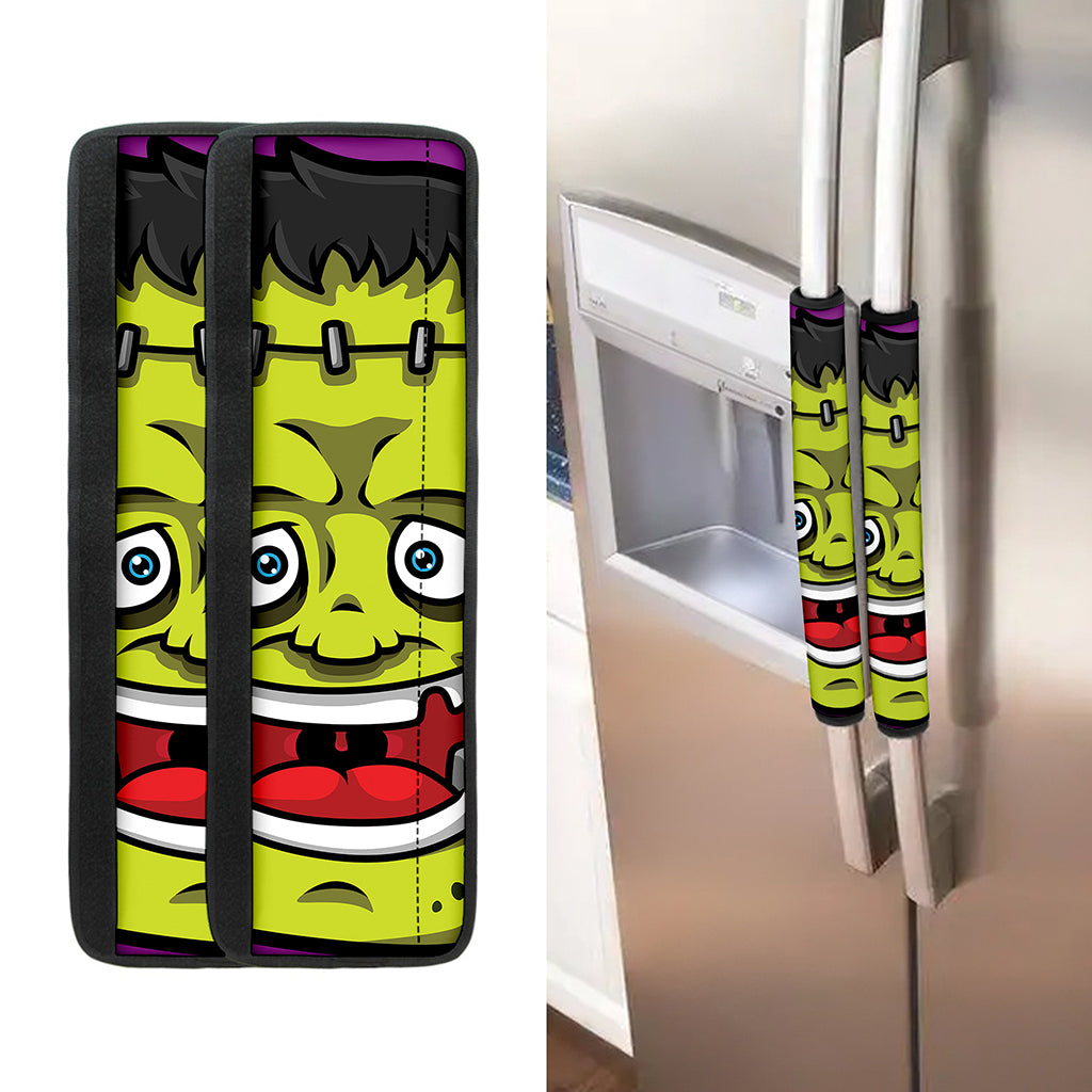 Cartoon Frankenstein Print Refrigerator Handle Covers