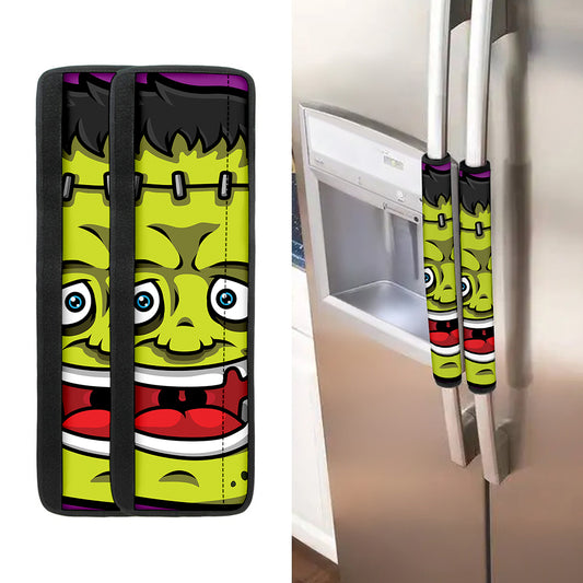 Cartoon Frankenstein Print Refrigerator Handle Covers