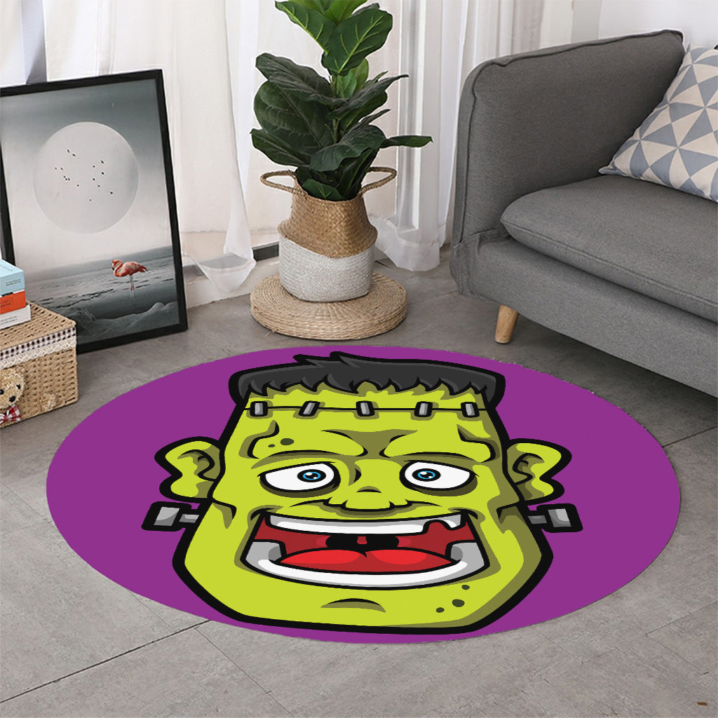 Cartoon Frankenstein Print Round Rug