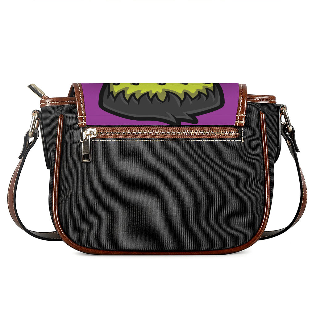 Cartoon Frankenstein Print Saddle Bag