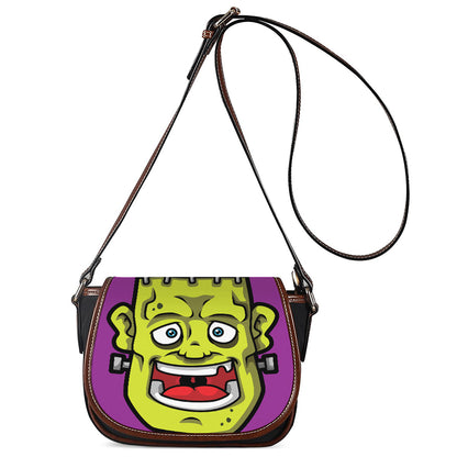 Cartoon Frankenstein Print Saddle Bag