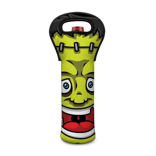 Cartoon Frankenstein Print Single Neoprene Wine Tote