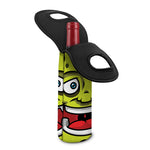 Cartoon Frankenstein Print Single Neoprene Wine Tote