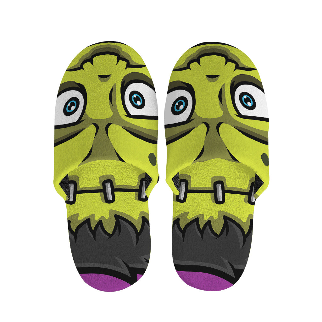Cartoon Frankenstein Print Slippers
