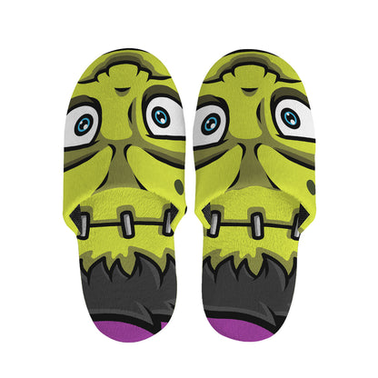 Cartoon Frankenstein Print Slippers