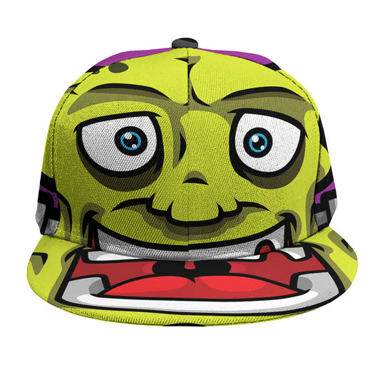 Cartoon Frankenstein Print Snapback Cap