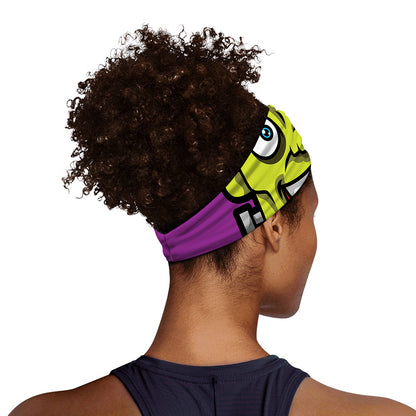 Cartoon Frankenstein Print Sports Headband
