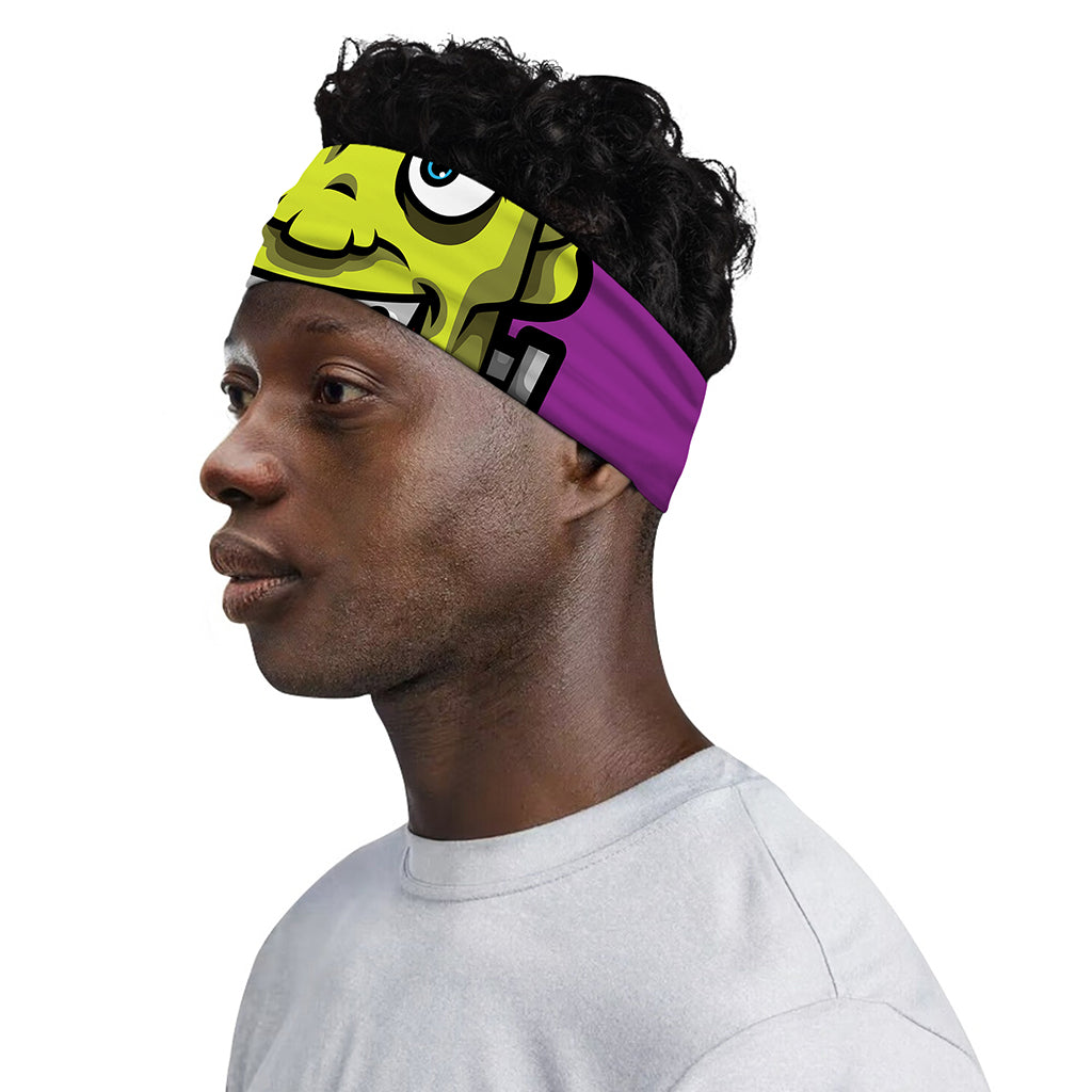 Cartoon Frankenstein Print Sports Headband