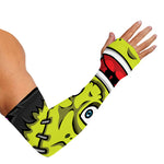 Cartoon Frankenstein Print Sun Protection Arm Sleeves