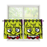 Cartoon Frankenstein Print Tier Curtains