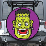 Cartoon Frankenstein Print Tire Cover