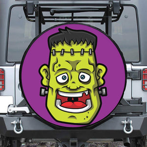 Cartoon Frankenstein Print Tire Cover