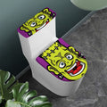 Cartoon Frankenstein Print Toilet Lid And Tank Cover Set