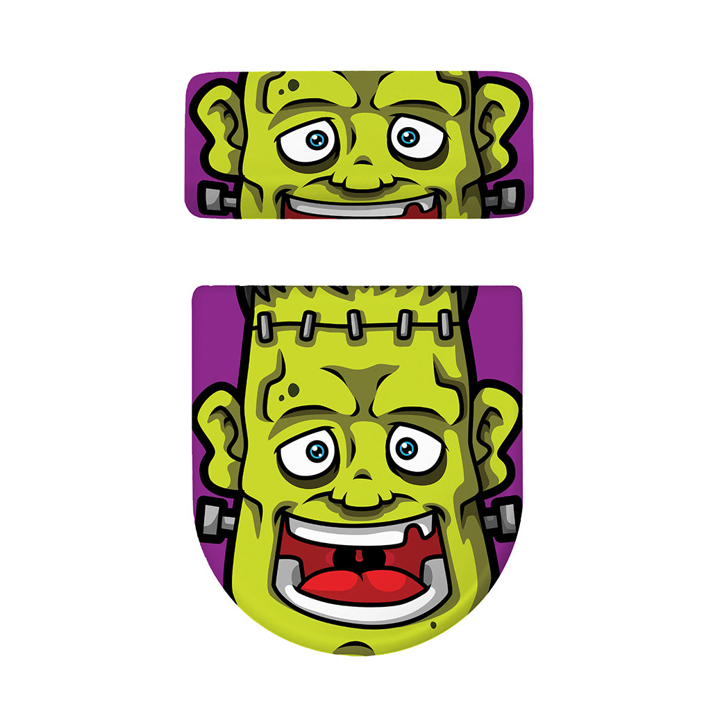 Cartoon Frankenstein Print Toilet Lid And Tank Cover Set